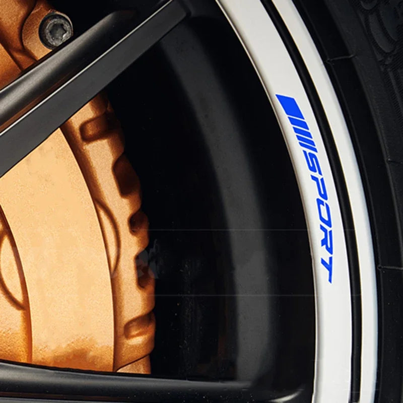 4-Piece Reflective Wheel Rim Decal Set
