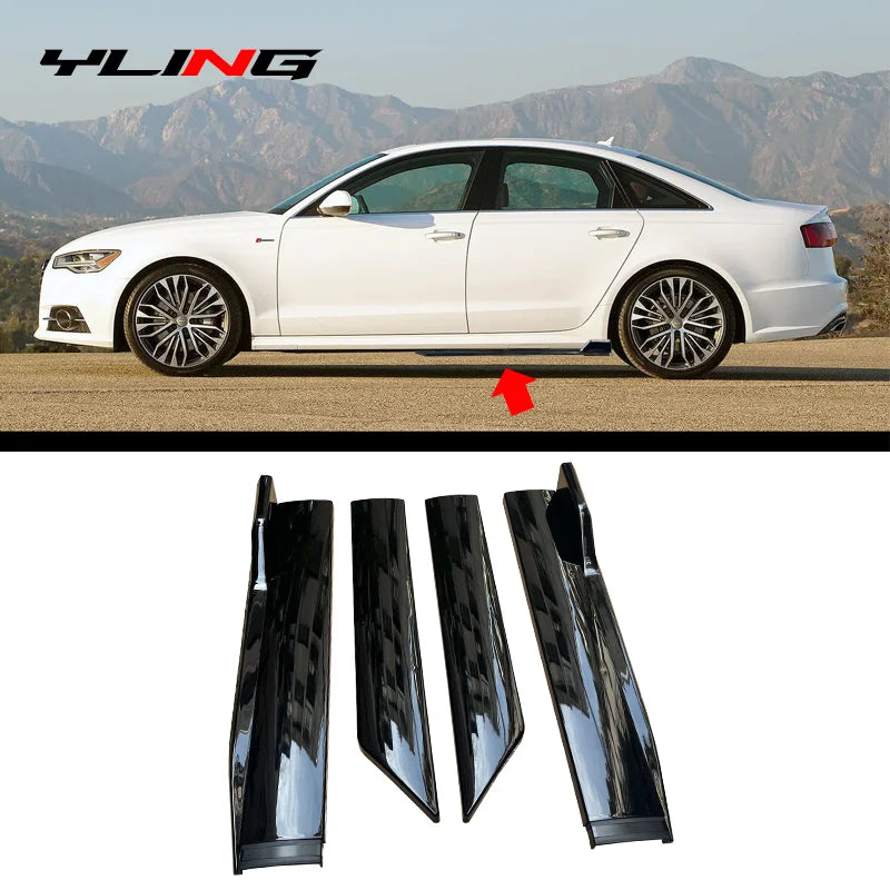 4-Piece 41-Inch Side Skirt Extension Kit for Audi Models
