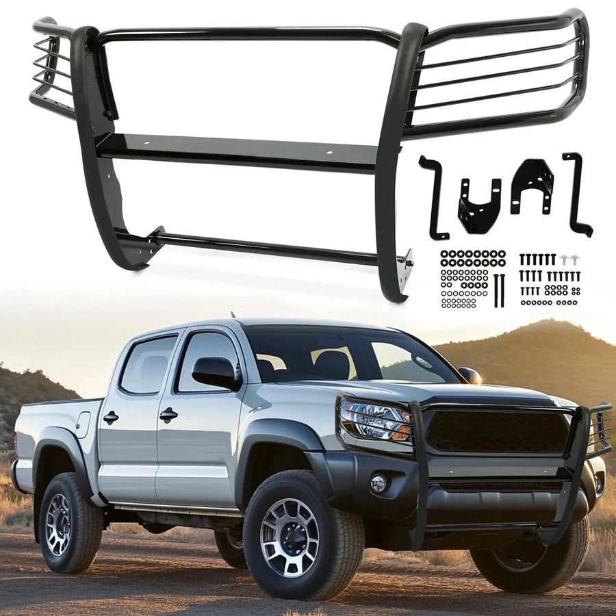 Black Front Grille Guard for Toyota Tacoma 2005-2015