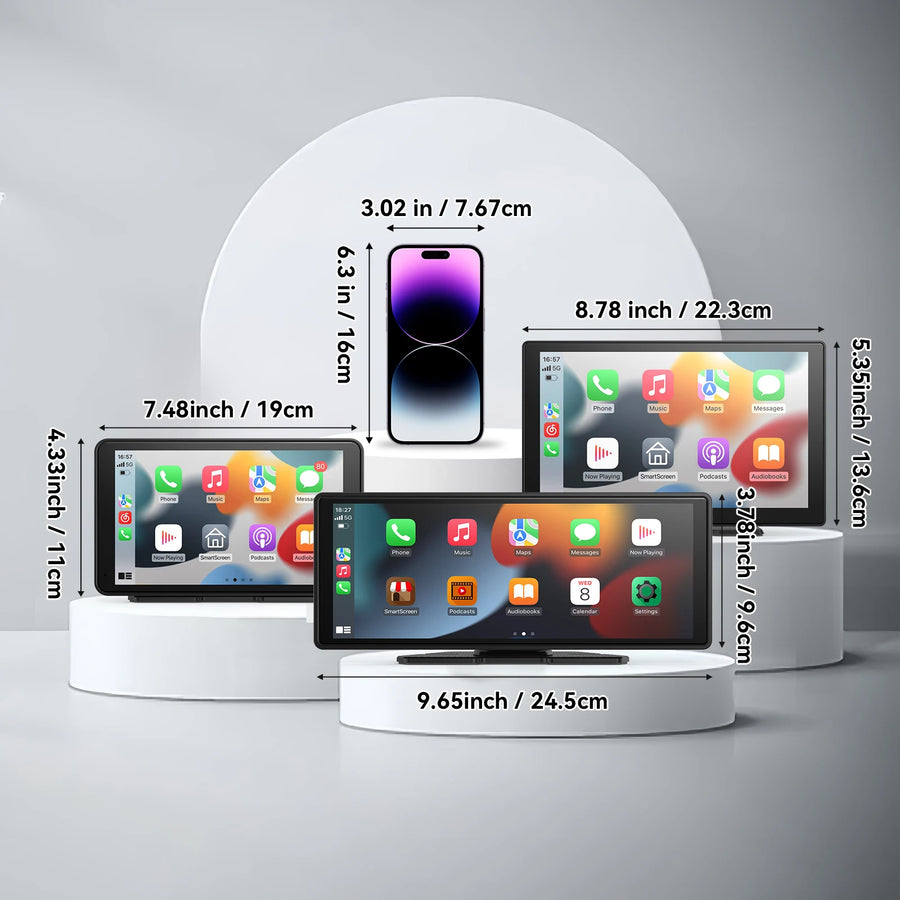 Portable Wireless CarPlay and Android Auto Display