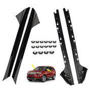 4-Piece Left & Right Side Windshield A Pillar Molding Trim for 11-19 Ford Explorer