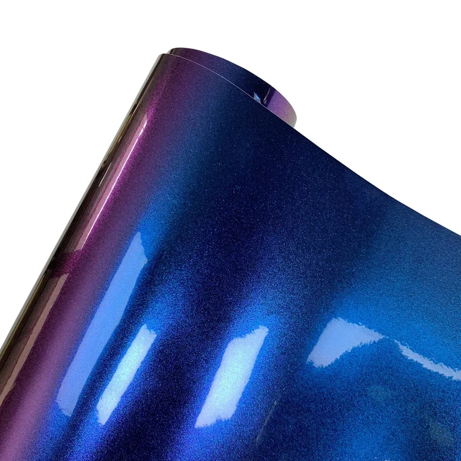 Purple-to-Blue Sparkle Chameleon Vinyl Wrap Film