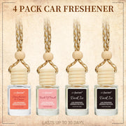 4-Pack Hanging Car Air Freshener Diffuser