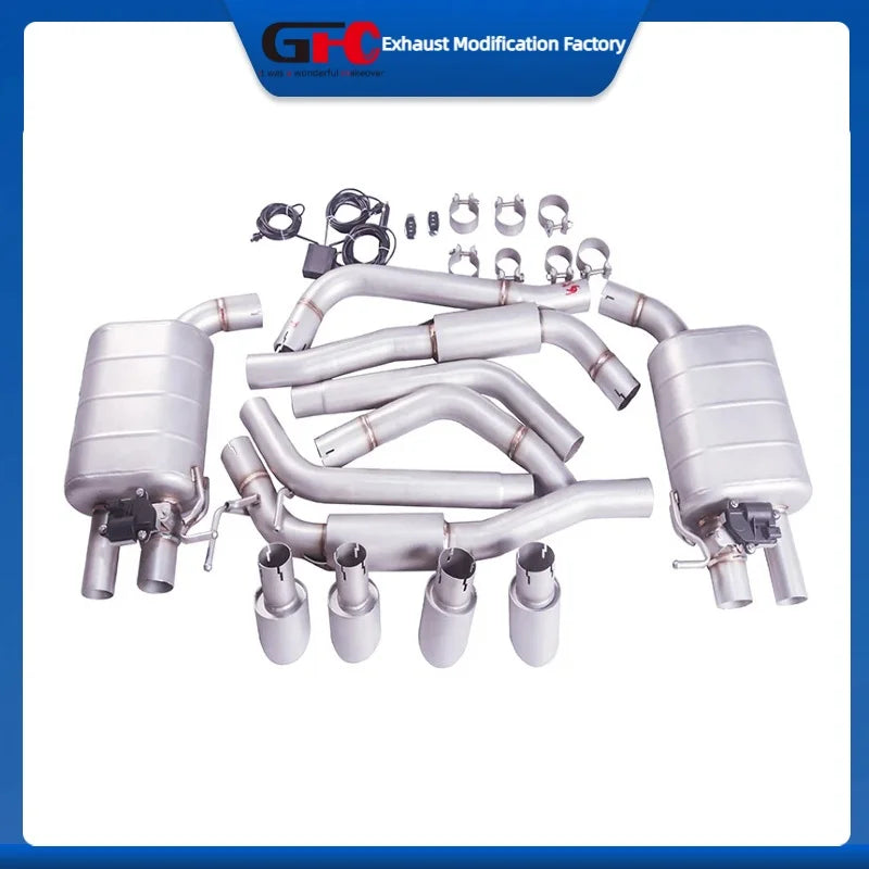 304 Stainless Steel Valved Cat-Back Exhaust System for Audi S4 S5 A5 A4 A5 2009-2016
