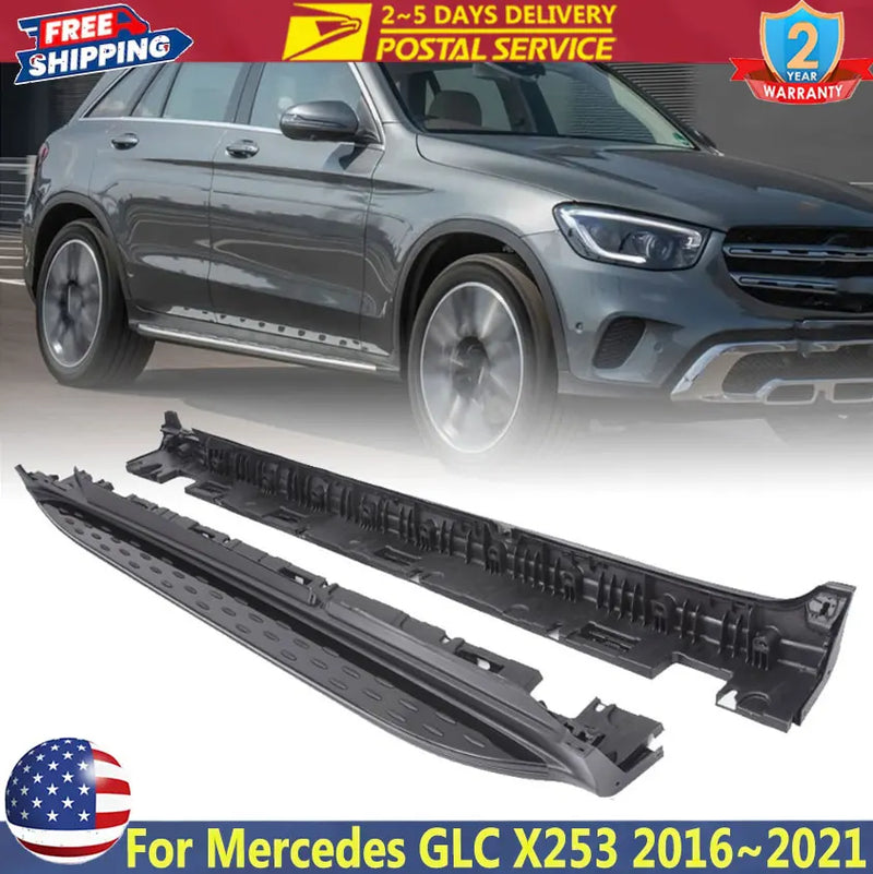 Aluminum Running Board Set for Mercedes-Benz GLC X253 2016-2021