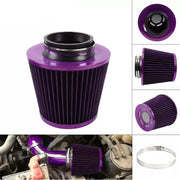 76 mm (3 in) Universal High-Flow Cone Air Filter – Purple