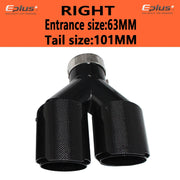 Universal Y-Shaped Dual-Outlet Carbon-Fiber & Stainless Steel Exhaust Tip