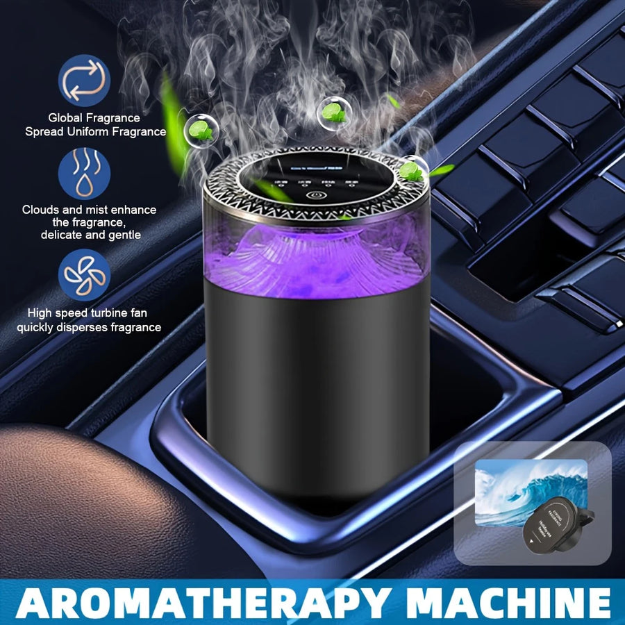 Rechargeable Smart Car Aroma Diffuser with RGB Ambient Light