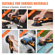 350W 6-Inch Brushless Random Orbital Sander – 4,000–10,000 RPM