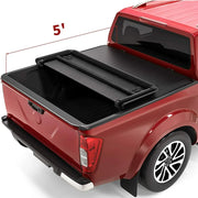 Soft Tri-Fold 5 ft Tonneau Cover for 2005–2026 Nissan Frontier Crew Cab