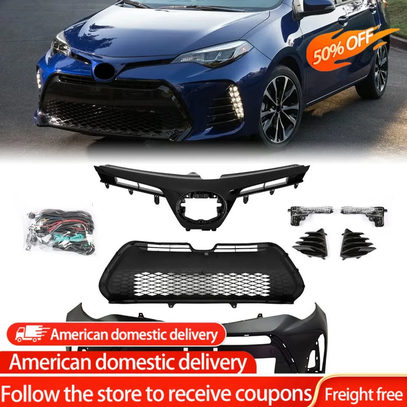 Front Bumper & Grille Set – 2017–2019 Toyota Corolla SE/XSE