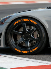 Orange Racing-Style 3D Tire Letter Decal Set