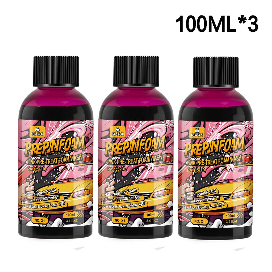 Concentrated Pink Snow-Foam Car Wash Shampoo – 100–473 ml