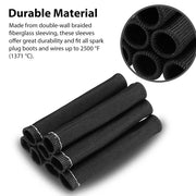 Titanium-Fiber Spark Plug Wire Heat Shield Boots – 8 Pieces