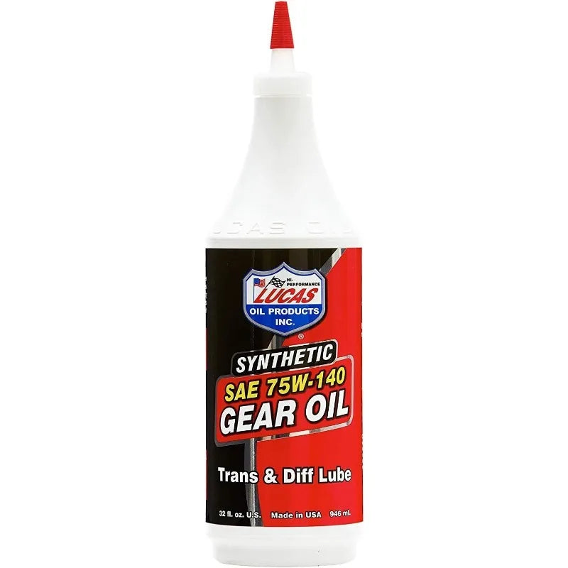 Lucas Oil Synthetic Gear Oil, 4 Pack, 75W-140, 4 Gallons (1 Quart Each), High-Performance Applications
