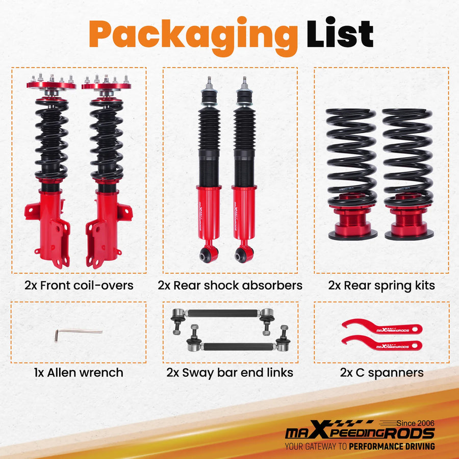 Coilover Suspension Lowering Kit for Ford Mustang GT S-197 Rwd Adjutable Suspension Lowering Kit