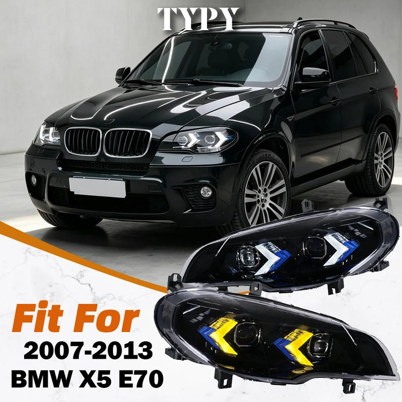 LED Headlight Assembly Set for 2007–2013 BMW X5