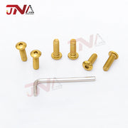 6-Piece Car Modified Steering Wheel Screws Bolts + 1-Piece Hex Wrench