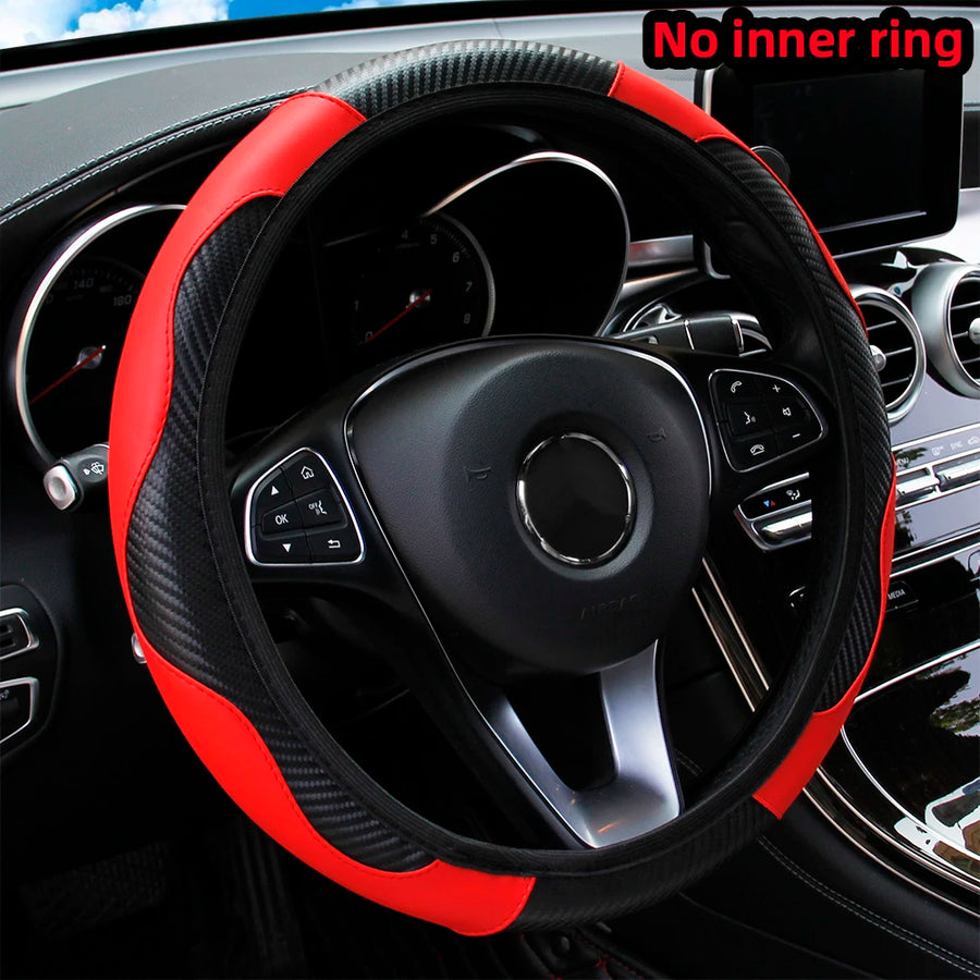 Steering Wheel Cover – PU leather, 15 Inches