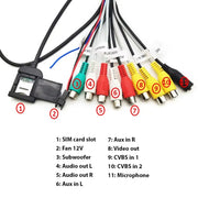 20-Pin Car Stereo RCA Input and Output Wiring Harness