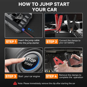 3000A 12V Car Jump Starter with 25,000mAh Power Bank