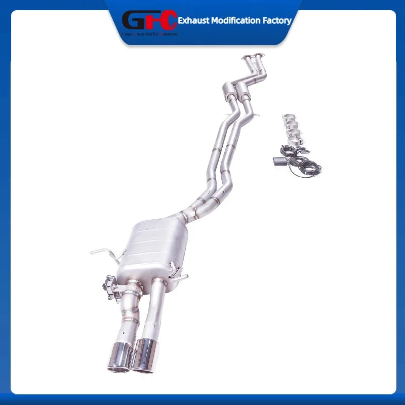 Stainless Steel Valved Cat-Back Exhaust System for BMW 325i 2001-2005