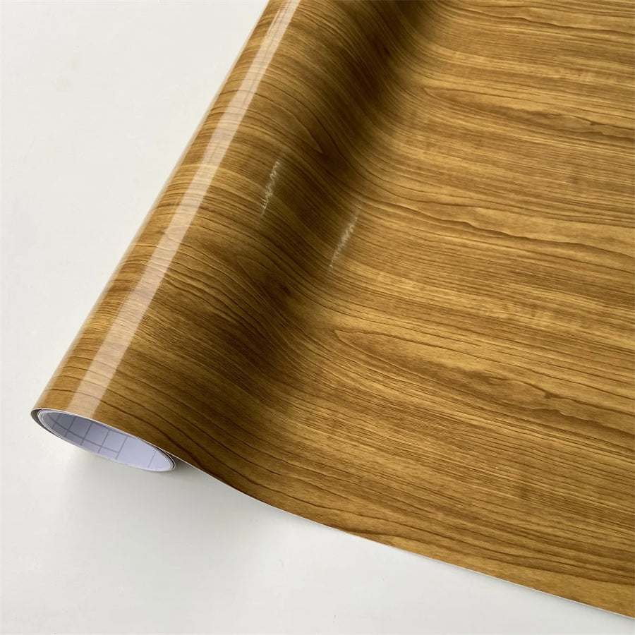 Self-Adhesive Wood-Grain Vinyl Wrap Film
