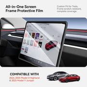 Center Touchscreen Tempered-Glass Screen Protector for Tesla Model 3/Y Highland and Juniper