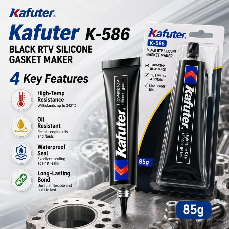 Kafuter K-586 Black High-Temp RTV Silicone Gasket Maker