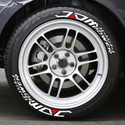 8 Pieces for Four Tires Japanese Tire Letters Stickers Pvc 3D Thickened and Auto Waterproof Tire Decor Stickers