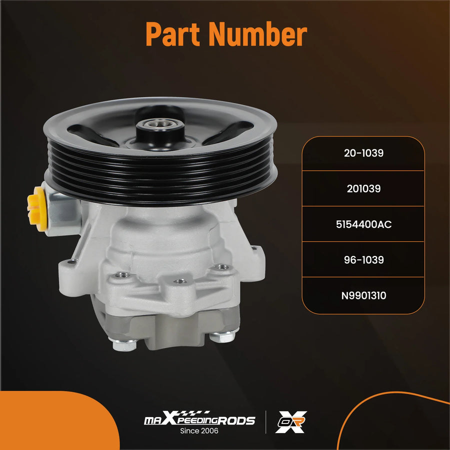 Power Steering Pump with Pulley for Jeep Wrangler 2012-2017 Wrangler JK