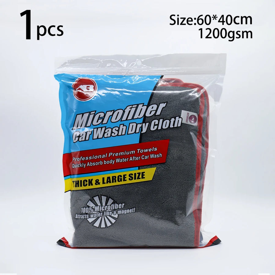 1200 GSM Microfiber Car Cleaning Towel, Three Size Options