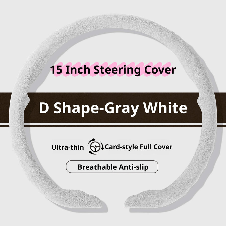 Suede 15 Inch Steering Wheel Cover