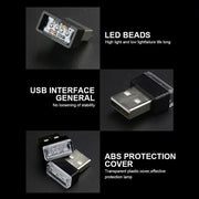 Mini USB LED Interior Accent Light – Multiple Colors