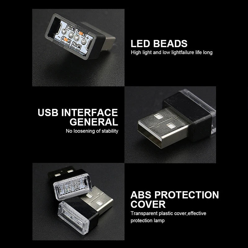 Mini USB LED Interior Accent Light – Multiple Colors