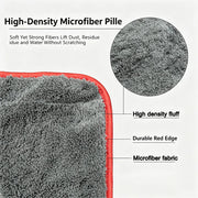 Grey Microfiber Wax-Buffing Towel, 40 x 40 cm