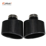 Universal Angled Oval Carbon-Fiber & Stainless Steel Exhaust Tip