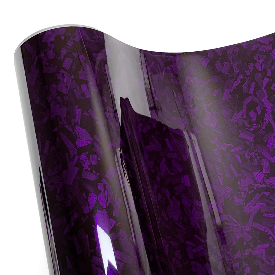 Glossy Forged Carbon-Fiber-Look Vinyl Wrap Film