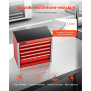 8.6-Inch 5-Drawer Steel Mini Tool Box – Black or Red
