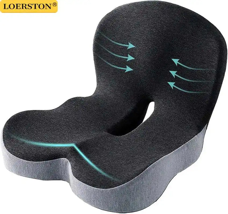 Memory-Foam Car Lumbar Support Cushion