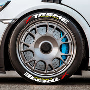 For 4 Tires Xtreme 3D Tire Letter Stickers Waterproof Pvc Racing Wheel Decals No Glue Included