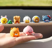 8-Piece Mini Car Dashboard Figurine Set