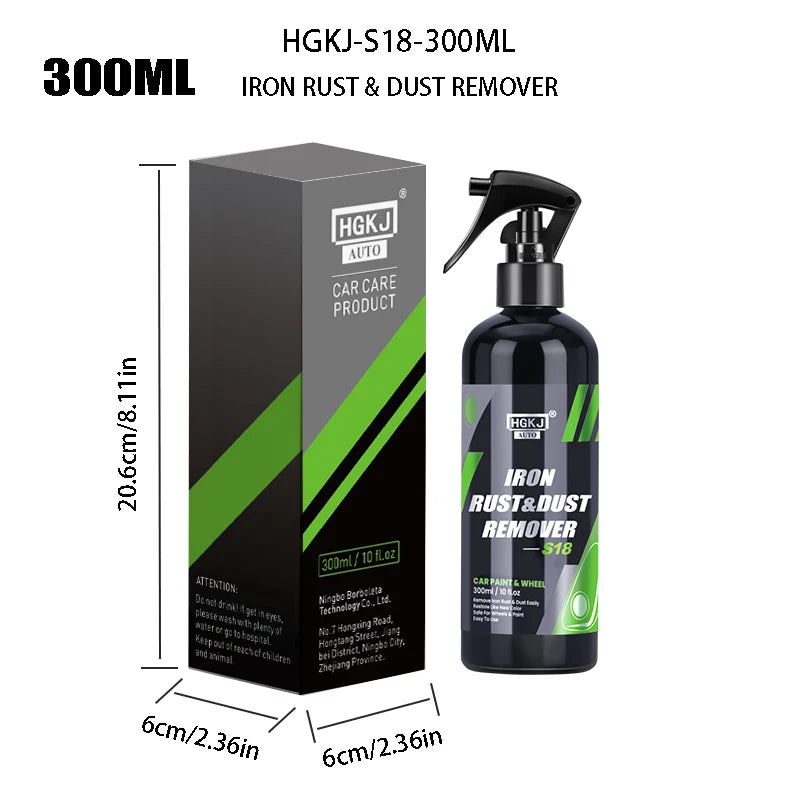 Car Paint & Wheel Iron Particles Powder Cleaning Super Rust Dust Remover Spray Metal Surface Defender Auto Rim Cleaner