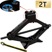 Adjustable Scissor Jack Kit with Extendable Lug Wrench, 1.5-2.5 Ton Options