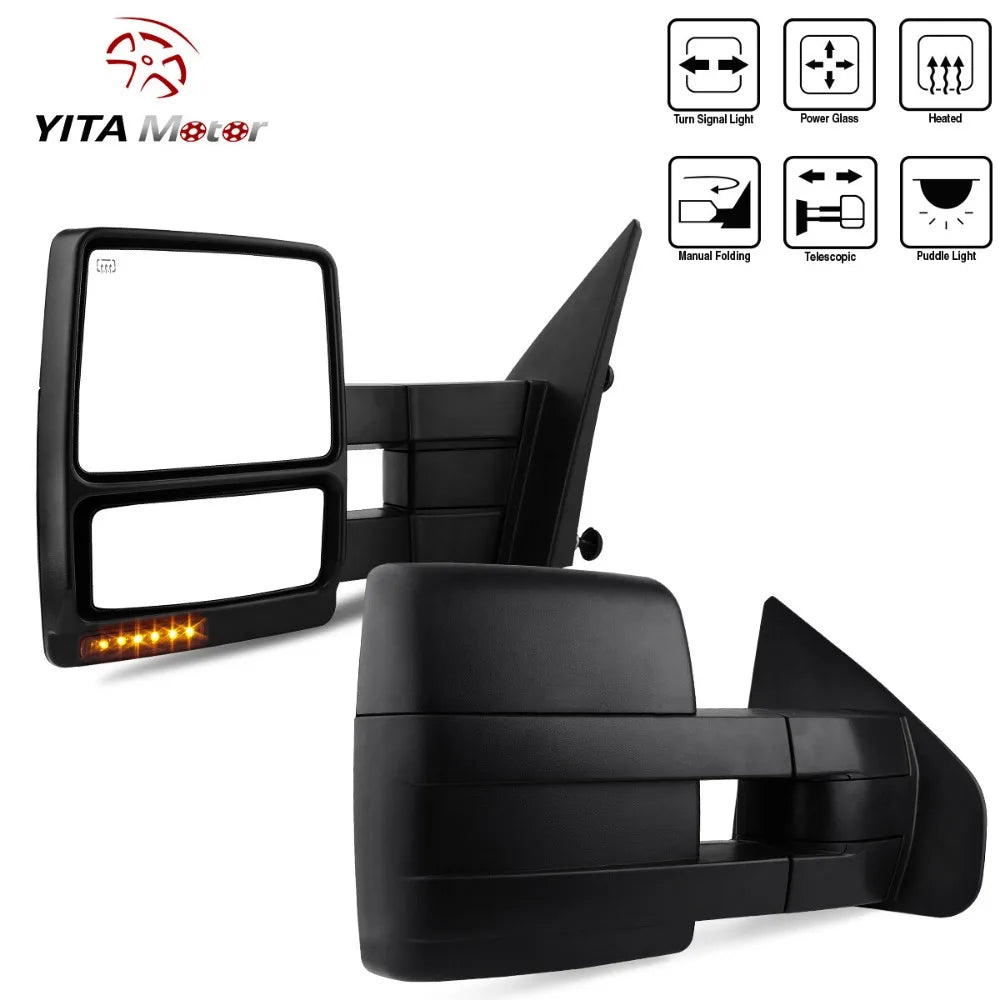 Power-Heated Tow Mirror Pair with Signals for 2007–2014 Ford F-150