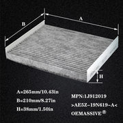 Activated Carbon Cabin Air Filter for Ford Fusion, Lincoln MKZ & Mercury Milan 2010-2013