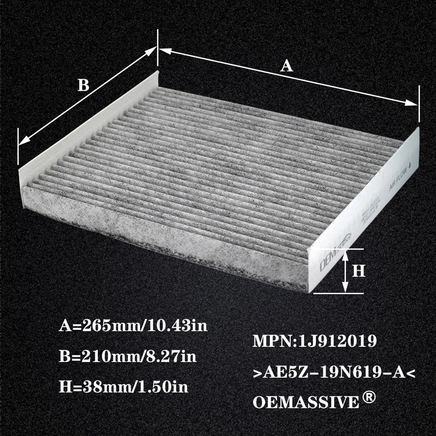 Activated Carbon Cabin Air Filter for Ford Fusion, Lincoln MKZ & Mercury Milan 2010-2013