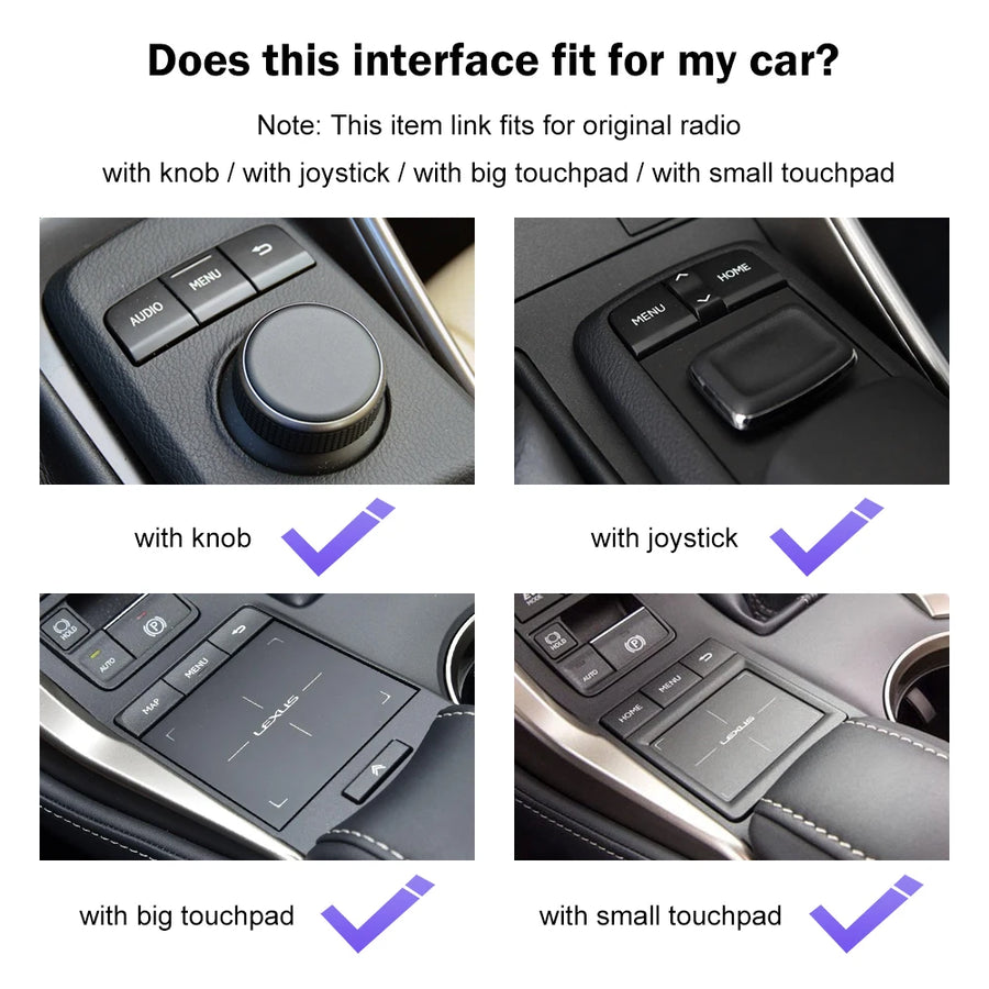 Wireless CarPlay and Android Auto Interface for Lexus 2014-2019