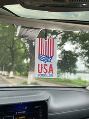 USA Memorial Day Patriotic Hanging Car Air Freshener