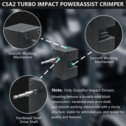 Black Durable C5A2 Metal Impact Power Assisted Crimper Electric Tools Efficiently Crimp Galvanized Round